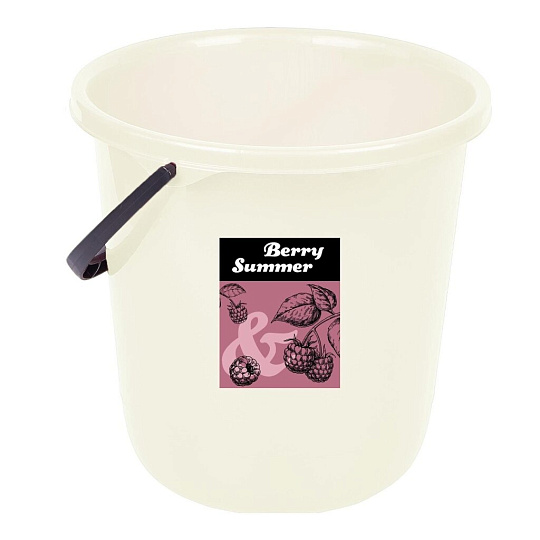Ведро пластик, 7 л, в ассортименте, хозяйственное, Spin&Clean, Berry Summer, SC1112