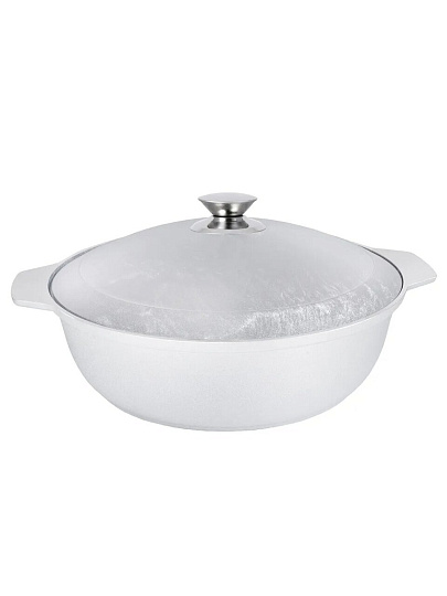 Кастрюля-жаровня литой алюминий, 3 л, крышка алюминий, Kukmara, ж3026а