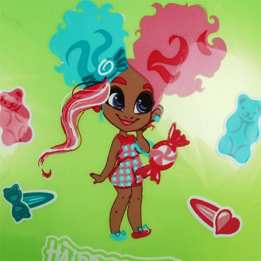 Мяч 23 см, ПВХ, с наклейкой, в сетке, Играем вместе, Hairdorable, AD-9(HDR)