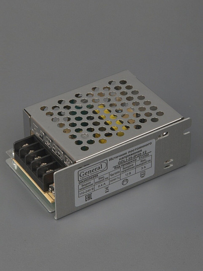 Драйвер светодиодный IP20, 35 Вт, для лент 12В, 86х58х33 мм, General Lighting Systems, GDLI-35ВТ-IP20-12В, 512300