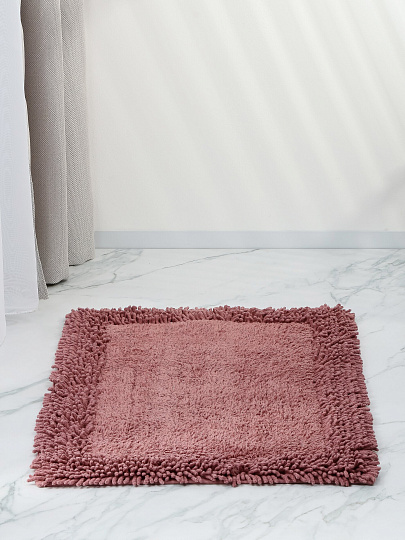 Коврик для ванной, 0.5х0.8 м, хлопок, buble, розовый, Silvano, Лиона