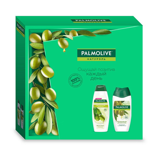 Набор подарочный для женщин, Palmolive, гель для душа Интенсивное увлажнение 250 мл + шампунь Увлажнение 200 мл