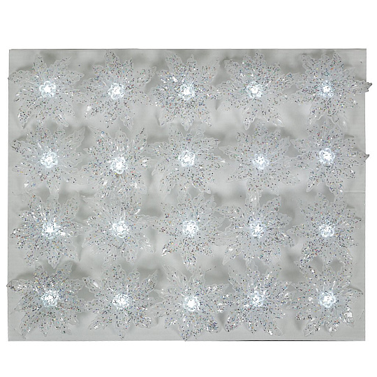 Гирлянда 20 ламп, 2 м, 1 режим, Monte Christmas, свет белый, в помещении, сетевая, светодиодная, N8631075