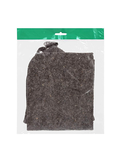 Набор для бани 2 предмета, шапка, коврик, 70% шерсть, 30% полиэстер, серый, Hot Pot, 41344