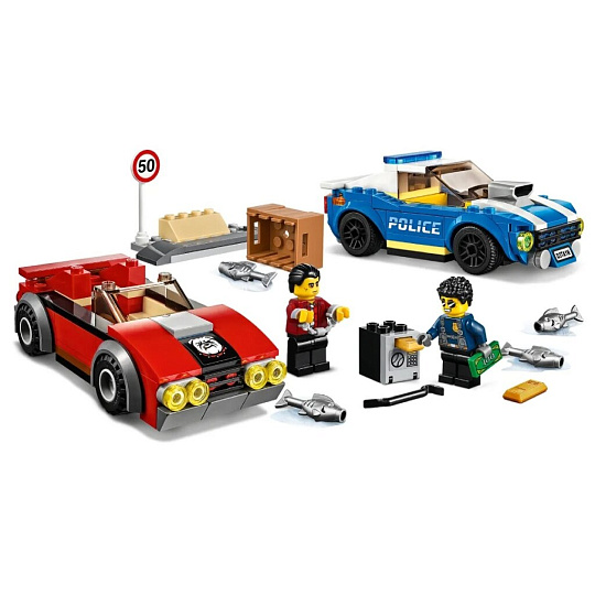 Конструктор Lego, City, Арест на шоссе, 5-7 лет, 185 деталей, 60242