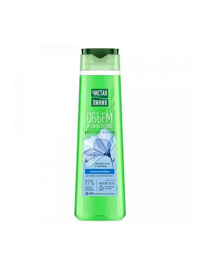 Шампунь Чистая линия, Объем Пшеница и лен, для тонких волос, 400 мл