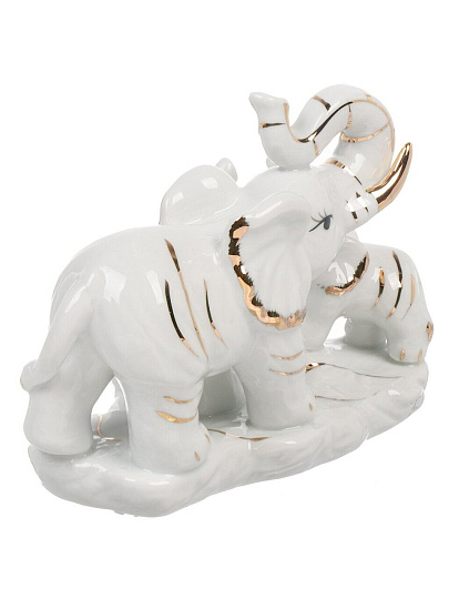 Фигурка декоративная керамика, Слоны, 6х14х11 см, Y6-10656