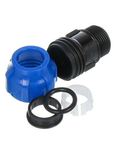 ПНД муфта d20х3/4", наружная резьба, соединительная, Valfex