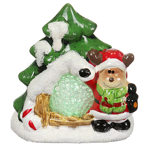 Фигурка декоративная Дед Мороз и елка, 12 см, 71533