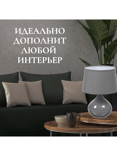 Светильник настольный E14, графит, абажур графит, RL-TL010-2