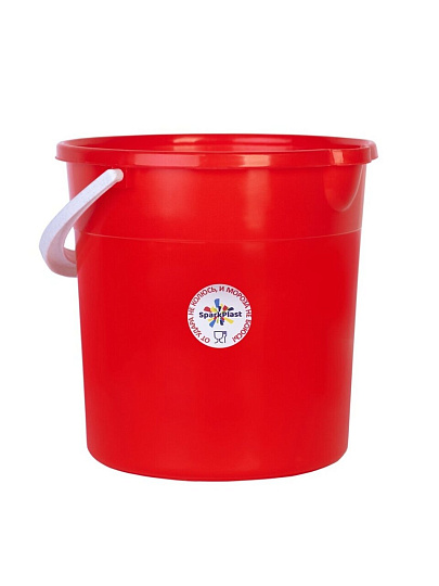 Ведро пластик, 7 л, красное, пищевое, со сливом, Sparkplast, IS400010/3
