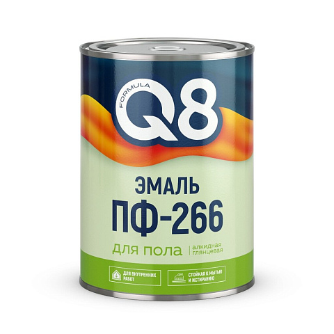 Эмаль Formula Q8, ПФ-266, алкидная, глянцевая, золотисто-коричневая, 2.6 кг