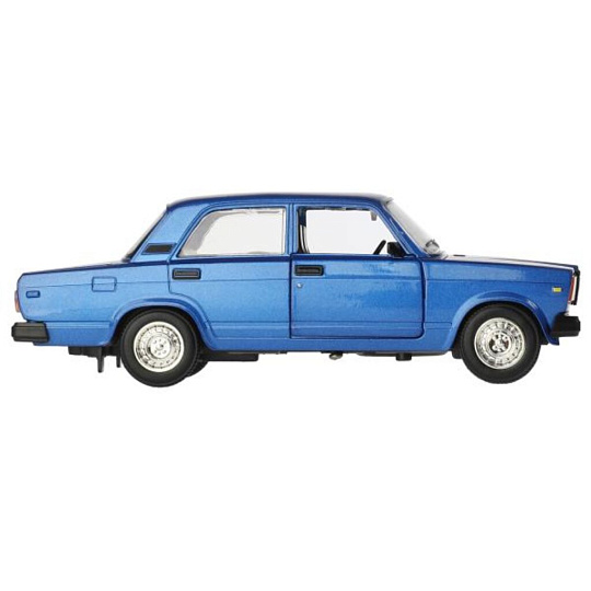 Машина детская Технопарк, Lada 2107, 17 см, инерционная, со светом и звуком, металл, пластик, VAZ-2107-B, синяя