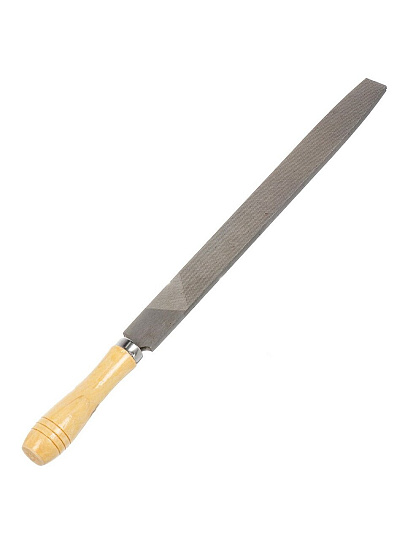 Напильник плоский, 250 мм, №2, деревянная ручка, Bartex, 12020