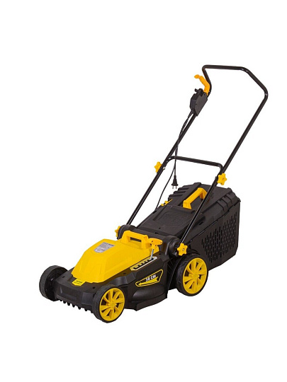 Газонокосилка электрическая, Huter, ELM-1400P, 38 см, 40 л, 25-55 мм, 3200 об/мин, 70/4/4