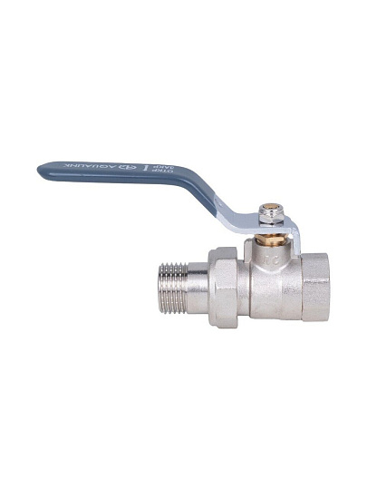 Кран для воды с американкой 1 1/4'', г-ш, латунь, со сгоном, ручка, DN 32, AquaLink