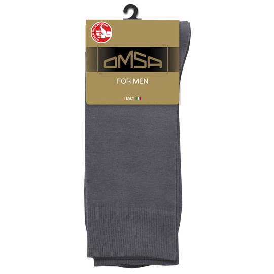 Носки для мужчин, хлопок, Omsa, Classic, темно-серые, р. 39-41, 203