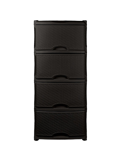 Комод 4 ящика, Rattan, 48х41х94.5 см, темный каштан, KL377312011, Keeplex