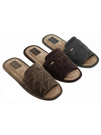 Тапки для мужчин, полиэстер, в ассортименте, р. 46, открытые, 4075 М-СН-О