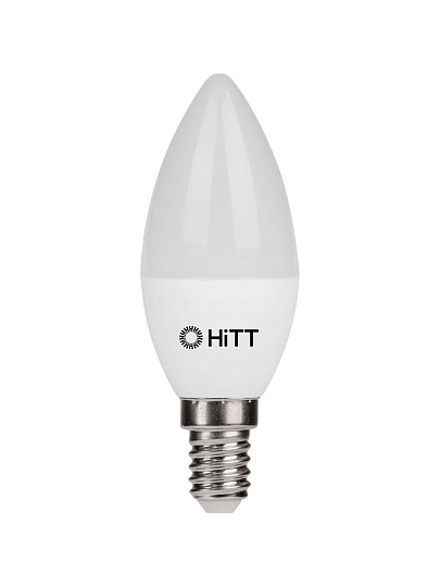 Лампа светодиодная E14, 13 Вт, 230 В, свеча, 3000 К, теплый белый свет, HiTT, HiTT-PL-C35, C35, 1010031