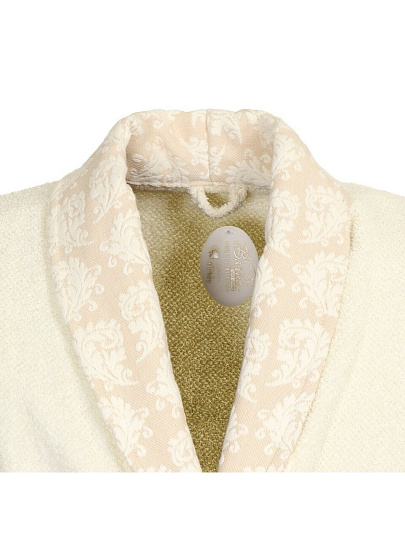 Халат женский, махровый, 100% хлопок, светло-молочный, XXL-XXXL, 56-58, Barkas, Aria, AI-1905025