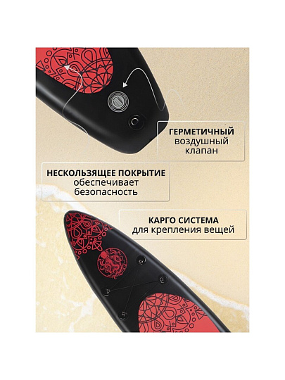Сап борд надувной 330х81х15 см, двойной ПВХ, рюкзак, насос, весло и лиш, ремкомплект, 200 кг, SUP007