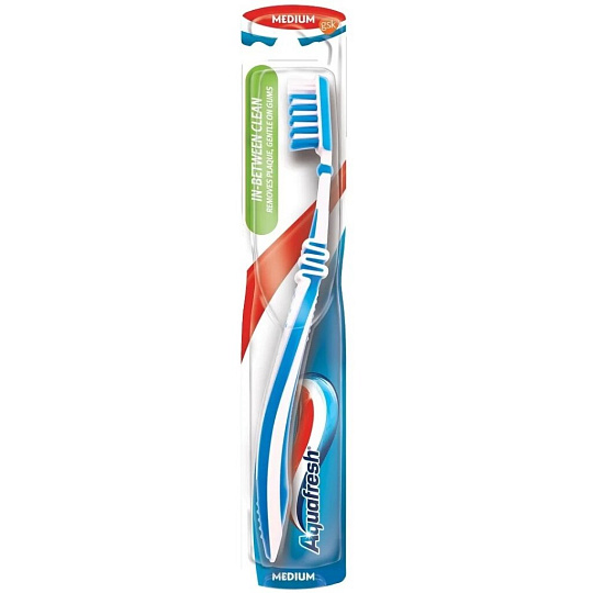 Зубная щетка Aquafresh, In-Between Clean, средней жесткости, 42243IU2V, в ассортименте