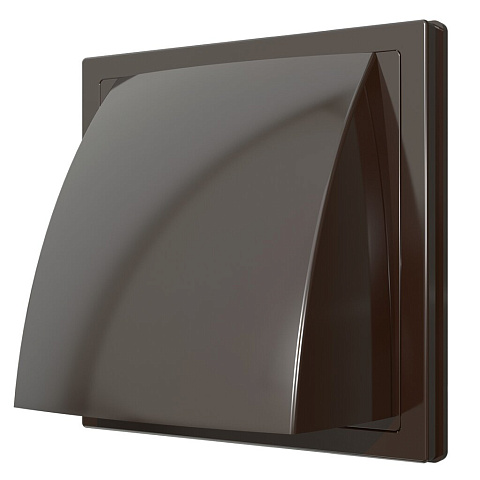 Выход стенной пластик, вентиляционный, установочный диаметр 100 мм, с обратным клапаном, коричневый, ERA, 1515К10ФВ
