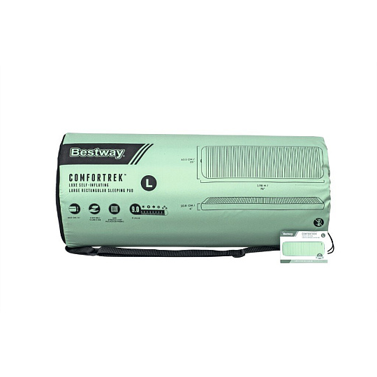 Коврик туристический 198х63.5х10.8 см, надувной, Bestway, ComforTrek Luxe, 69623
