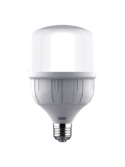 Лампа светодиодная E27, 30 Вт, 240 Вт, 230 В, 6500 К, холодный белый свет, General Lighting Systems, GLDEN-HPL30ВТ, высокомощная, 660001