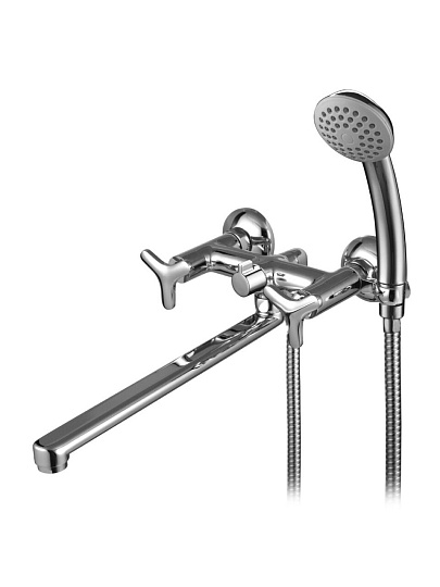 Смеситель для ванны, Lemark, Plus Spirit, с кран-буксой, хром, LM1951C