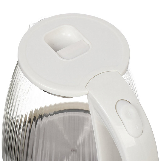 Чайник электрический Lofter, CX-K313-18BW, белый, 1.8 л, 1500 Вт, скрытый нагревательный элемент, стекло, пластик