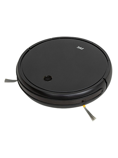 Робот-пылесос аккумуляторный, JVC, JH-VR510, 25 Вт, с контейнером, 0.5 л, 2.5 А.ч, сухая и влажная уборка, черный