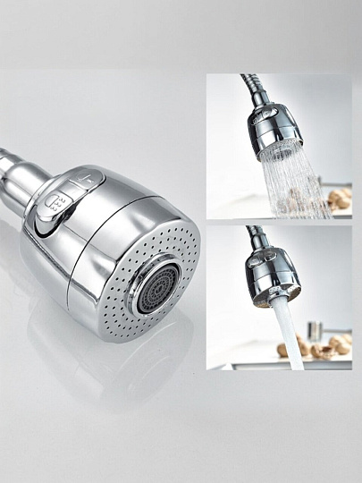 Смеситель для кухни, Frap, гибкий излив, с кран-буксой, хром, F4319