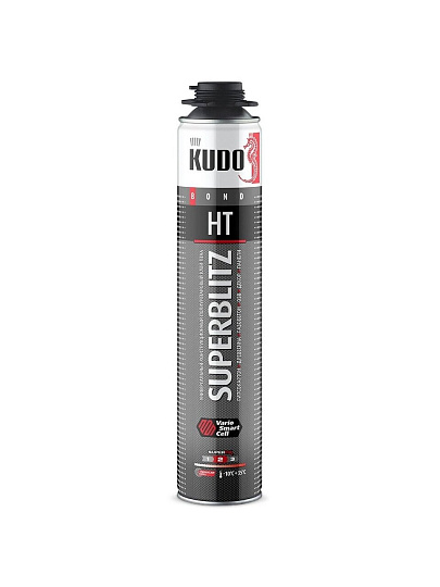 Клей-пена KUDO, Superblitz HT, 1 л, всесезонный, KUPP10B13SBHT
