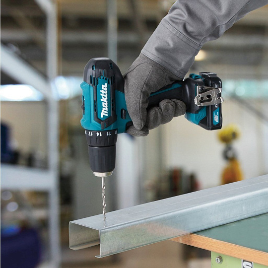 Дрель-шуруповерт аккумуляторный, Makita, DF333DWAE, 10.8 В, кейс