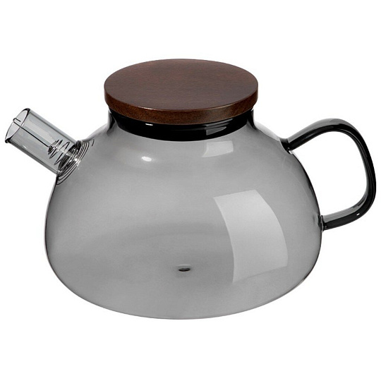 Чайник заварочный стекло, 1 л, с ситечком, с деревянной крышкой, Leonord, Aroma di Fiore, 910146