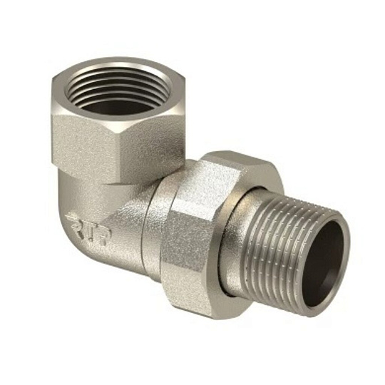 Американка 1", г-ш, никель, угловая, индивидуальная упаковка, РосТурПласт