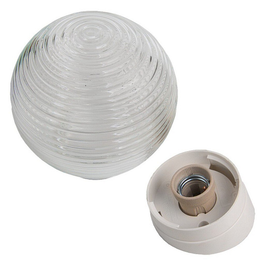 Светильник General Lighting Systems, НББ 64-60-025.01, 60 Вт, E27, на 1 лампочку, IP40, 18х18х14 см, наклонный, шар-стекло, 437857