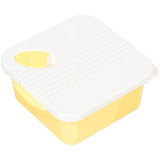 Контейнер пищевой пластик, 0.75 л, 6.5 см, квадратный, с крышкой, Bager, Bella, BG-457