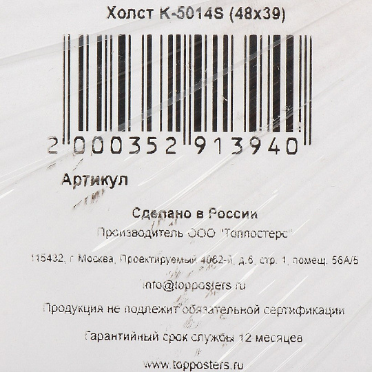 Картина холст, 48х39 см, K-5014S