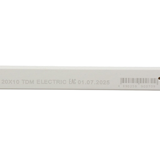 Кабель-канал пластик, 20х10 мм, 2 м, 1 мм, белый, TDM Electric, SQ0402-1004