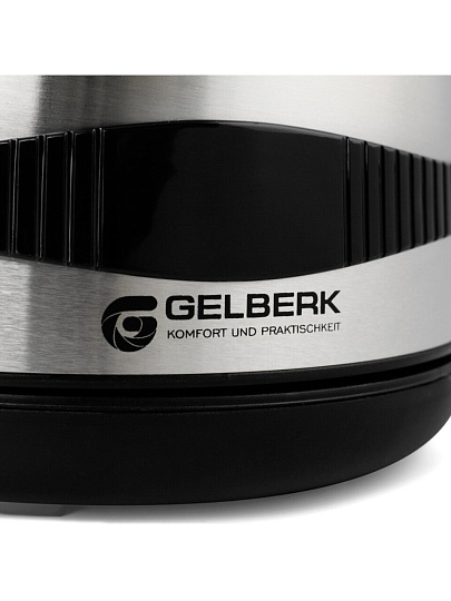 Чайник электрический Gelberk, GL-405, 1.7 л, 2200 Вт, скрытый нагревательный элемент, металл