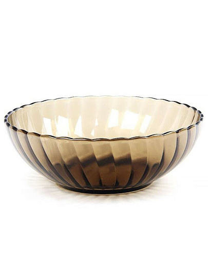 Салатник стекло, круглый, 20х6 см, 0.95 л, Elica, 62095, дымчатый