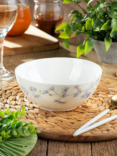 Салатник стеклокерамика, круглый, 18х7 см, 0.95 л, Флер, Daniks, LPKW-70/ 220804