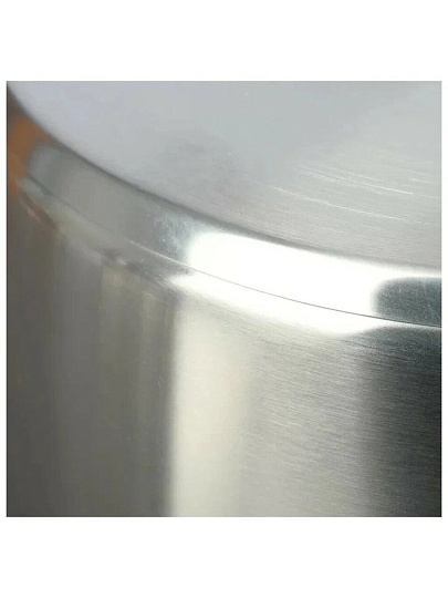 Кастрюля нержавеющая сталь, 3 л, крышка нержавеющая сталь, Катунь, Общепит, КТ-ОБ-03, металлик