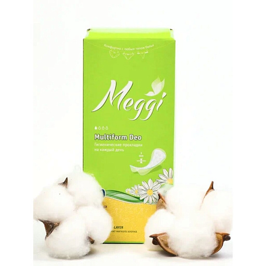Прокладки женские Meggi, Multiform Deo, ежедневные, 30 шт, MEG 494