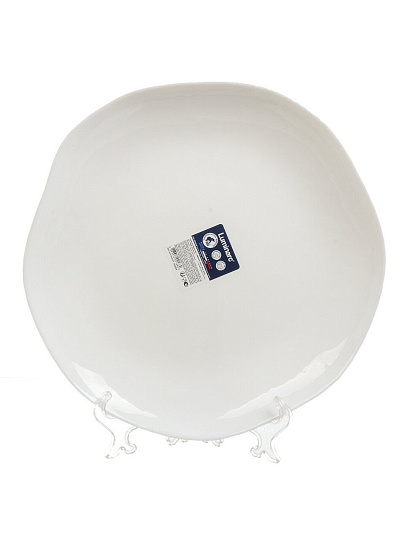 Тарелка обеденная, стеклокерамика, 26 см, фигурная, Galeo White, Luminarc, V9409