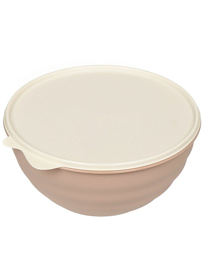 Миска пластик, круглая, 8.7 см, 1.55 л, с крышкой, Wave, Бытпласт, С32281