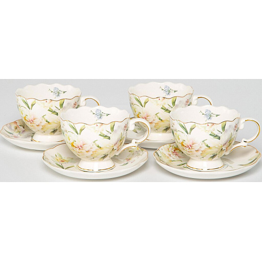 Набор чайный фарфор, 8 предметов, на 4 персоны, 250 мл, Balsford, Верена, 178-43025, подарочная упаковка